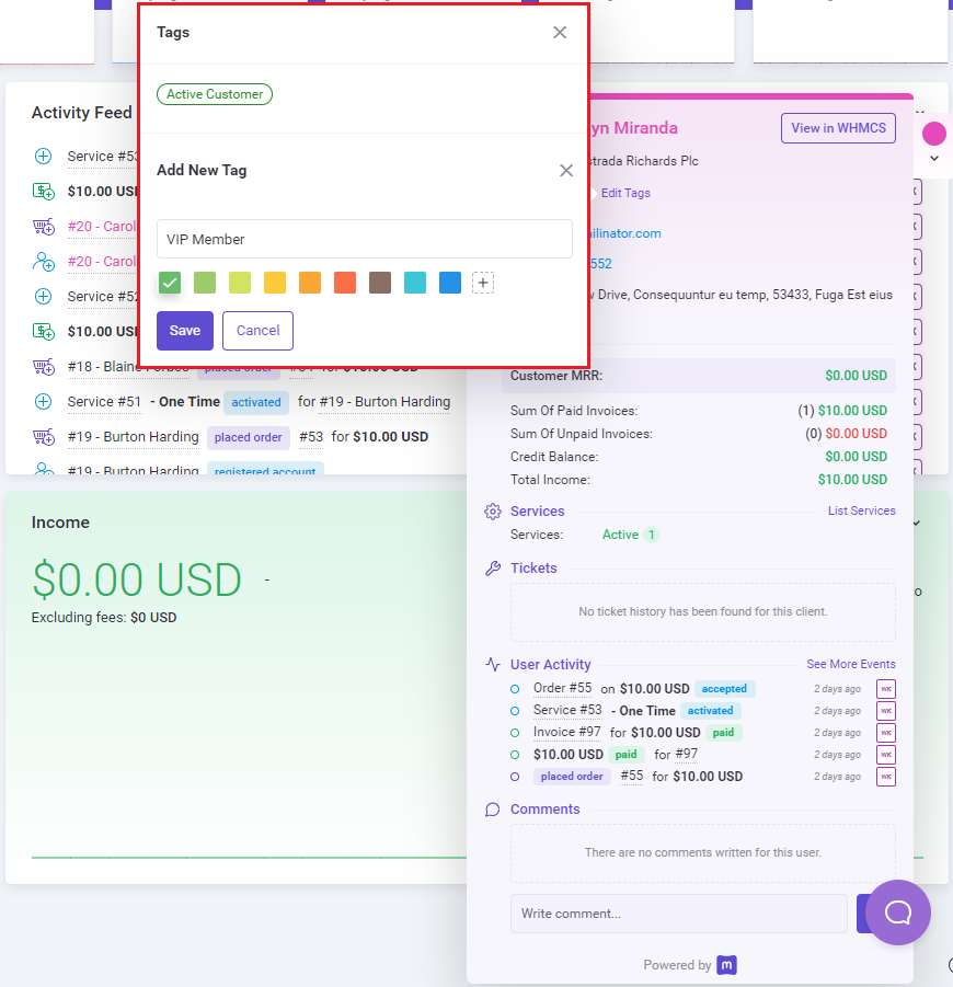 Customer tags - MetricsCube Documentation