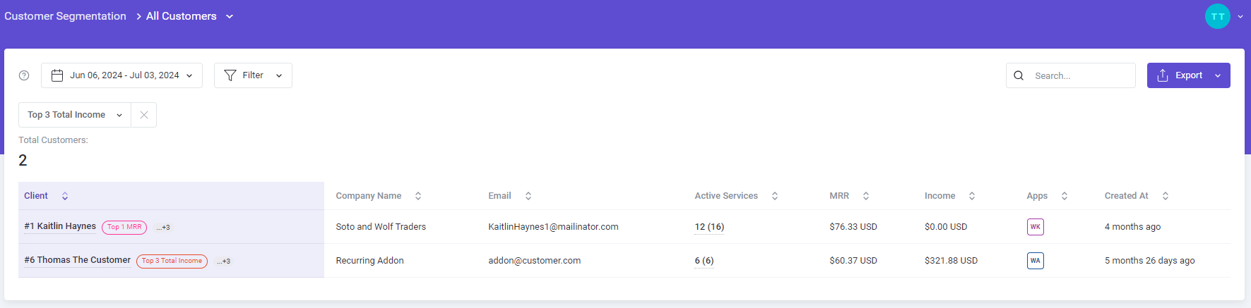 Customer tags - MetricsCube Documentation